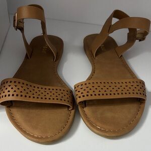 BAMBOO Tan Cutout Sandals